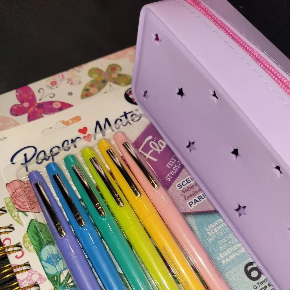 Butterfly notepad with Paper-mate.